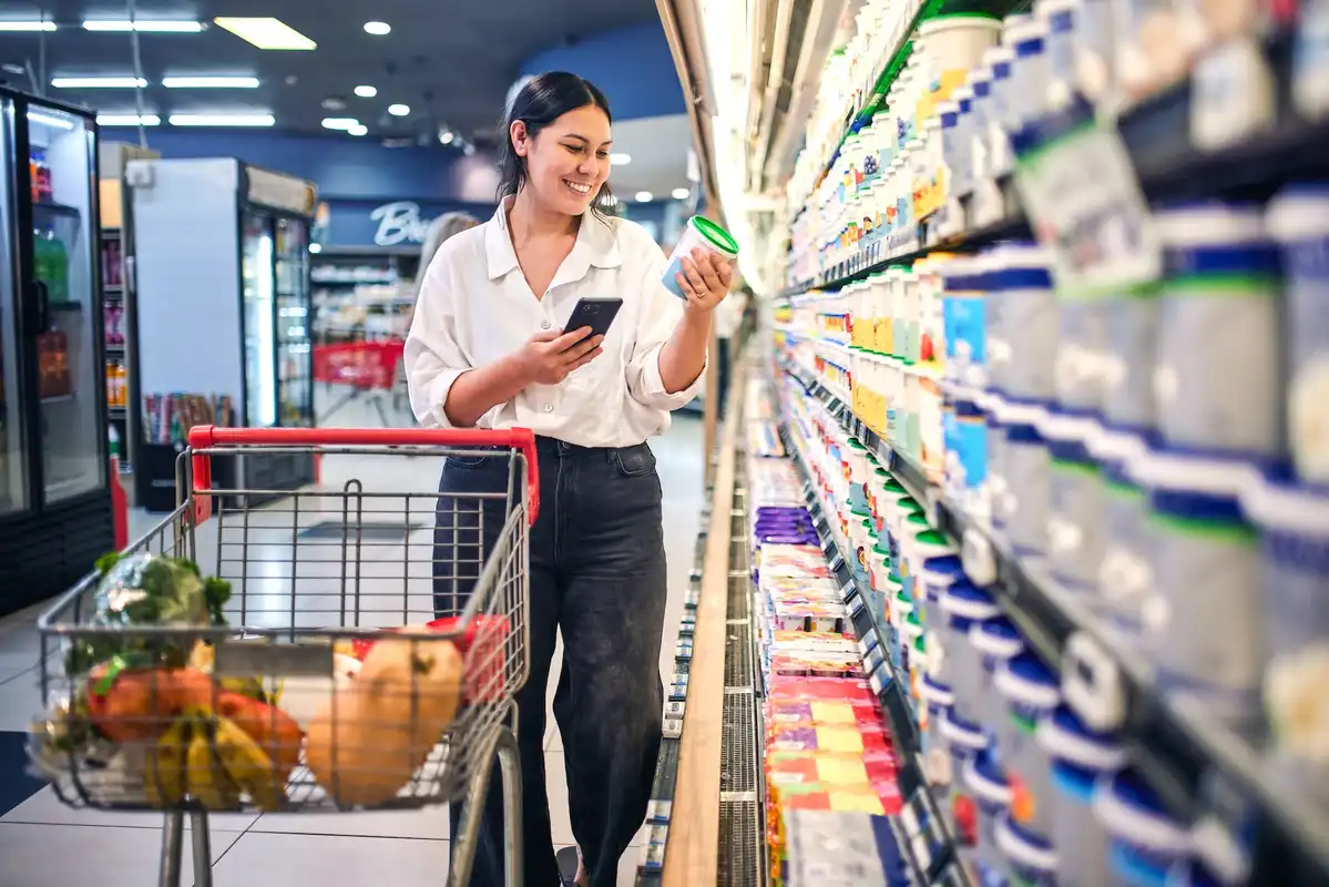 woman in a supermarket
