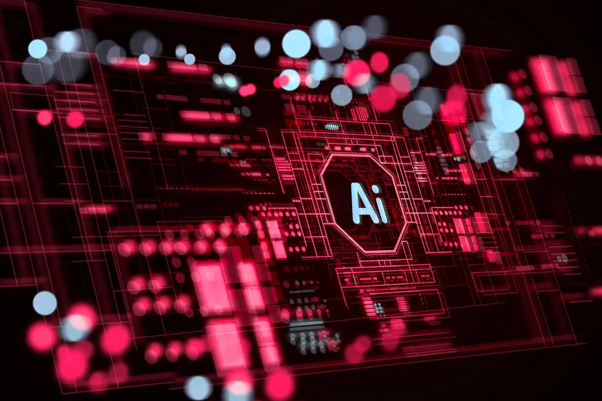 A decorative AI image related to Redslim ai augmented data harmonization services